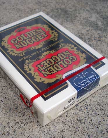 Atlantic City Golden Nugget Casino Playing Cards Black - Type 6